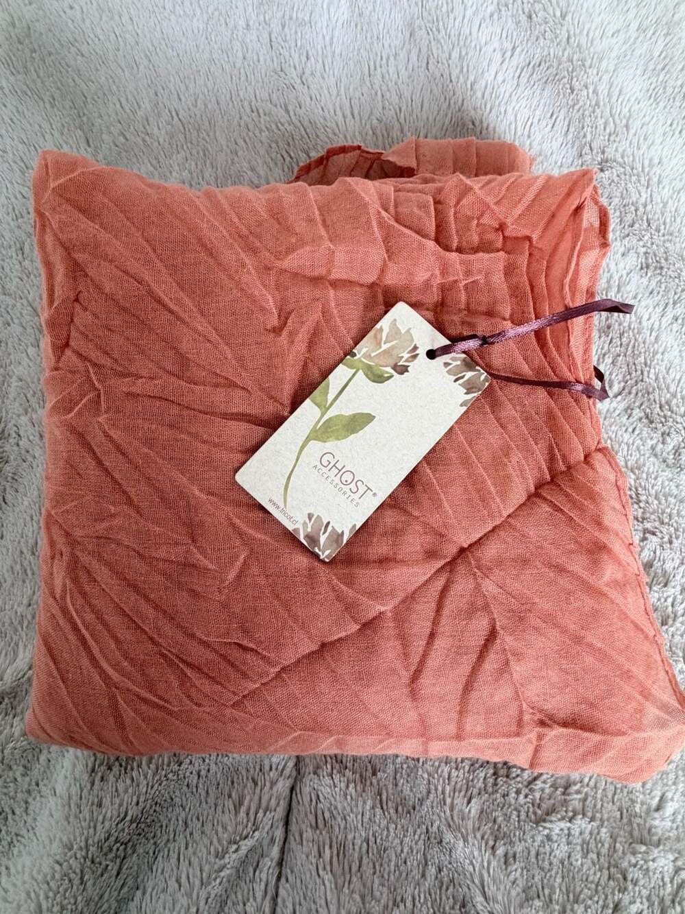 Ghost Accessories Crinkled Coral Women’s Scarf 76”x 33”